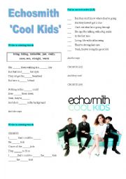 English Worksheet: Echosmith COOL KIDS