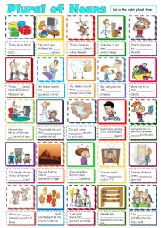 English Worksheet: Plural of Nouns