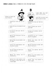 English Worksheet: DAILY CONVERSATION