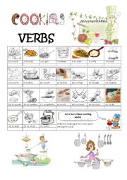 English Worksheet: Cooking verbs