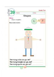 English Worksheet: Shapes