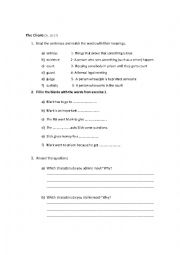 English Worksheet: The client