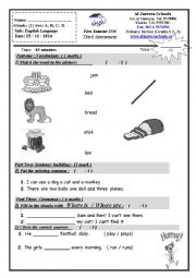 English Worksheet: worksheet