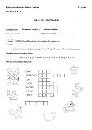 English Worksheet: Old MacDonald