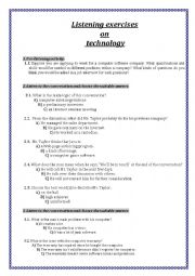 English Worksheet: Technology / computers