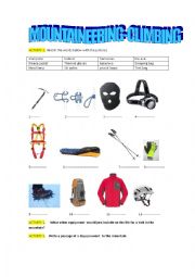 English Worksheet: Mountaineering and Climbing