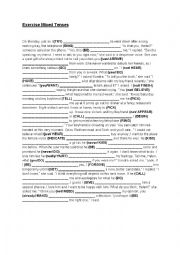 English Worksheet: Mixed Tenses