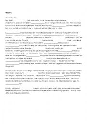 English Worksheet: Past tenses