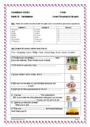 Module 3 lesson 1 preparing for the party   consolidation