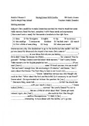 English Worksheet: Having dinner with the Smiths