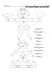 English Worksheet: Shapes 