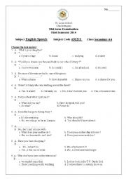 English Worksheet: conversation test 