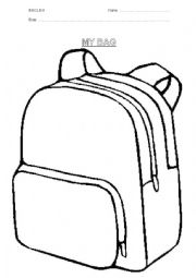 My school bag - ESL worksheet by mtarm