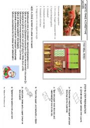 English Worksheet: how to make a Christmas cracker