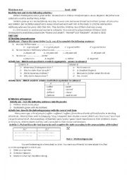 English Worksheet: reading comprehension 