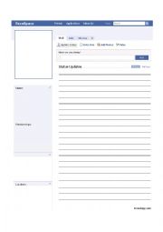 English Worksheet: FaceBook Character Profile