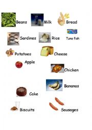 English Worksheet: Things to eat