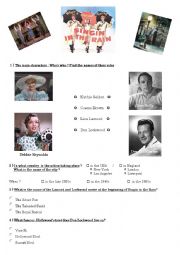 Singing in the rain film worksheet