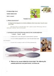 English Worksheet: brain drain