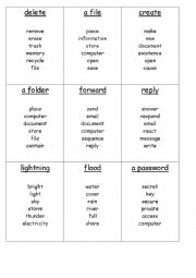 Taboo vocabulary game f2f intermediate units 7 - 9