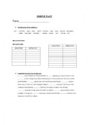 Simple past worksheet 