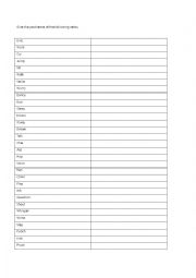 English Worksheet: Past Tense Verb Conversion