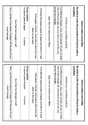 English Worksheet: Procedure writing