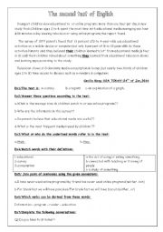 English Worksheet: test media