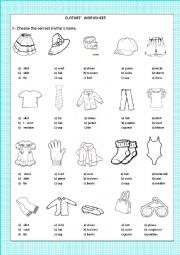 English Worksheet: CLOTHES