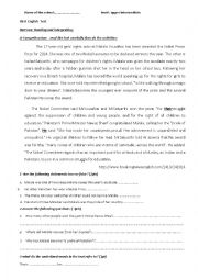 English Worksheet: this paper is a test about 