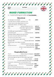 English Worksheet: Word Formation