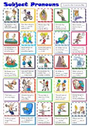 English Worksheet: Subject Pronouns