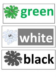 English Worksheet: colours