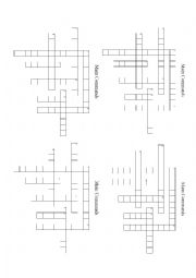 English Worksheet: Cross word of greetings