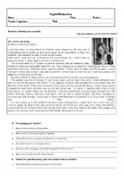 English Worksheet: Written test - The importance of English