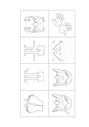 English Worksheet: Can you wash your body - Cut&Paste activity