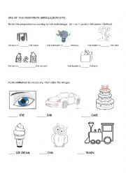 English Worksheet: A / An indefinite articles. (Activity)