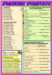 English Worksheet: Present perfect : lesson and practice