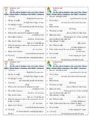 English Worksheet: Grammar Perfect Card