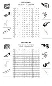 English Worksheet: MUSIC INSTRUMENTS