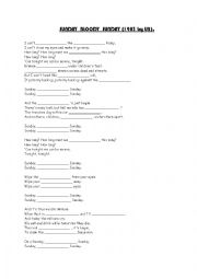 English Worksheet: U2 Sunday Bloody Sunday - Lyrics