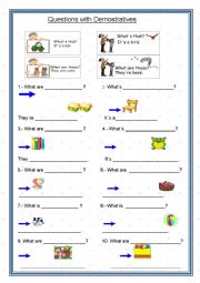 English Worksheet: Demostratives