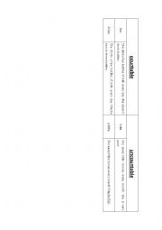 English Worksheet: little, a little, few, a few