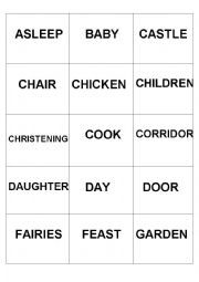 English Worksheet: Memory Game - words (first part)