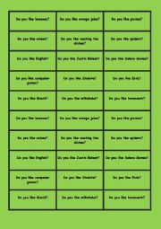 English Worksheet: Object Pronouns Snap Game