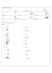 English Worksheet: Foods