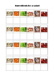 English Worksheet: Ingredients for a salad