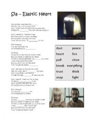 English Worksheet: Sia - Elastic Heart