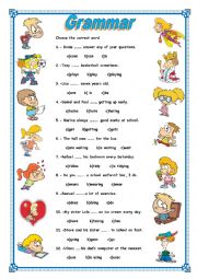 English Worksheet: GRAMMAR EXERCISES