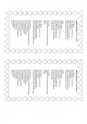 English Worksheet: Saint Valentines song